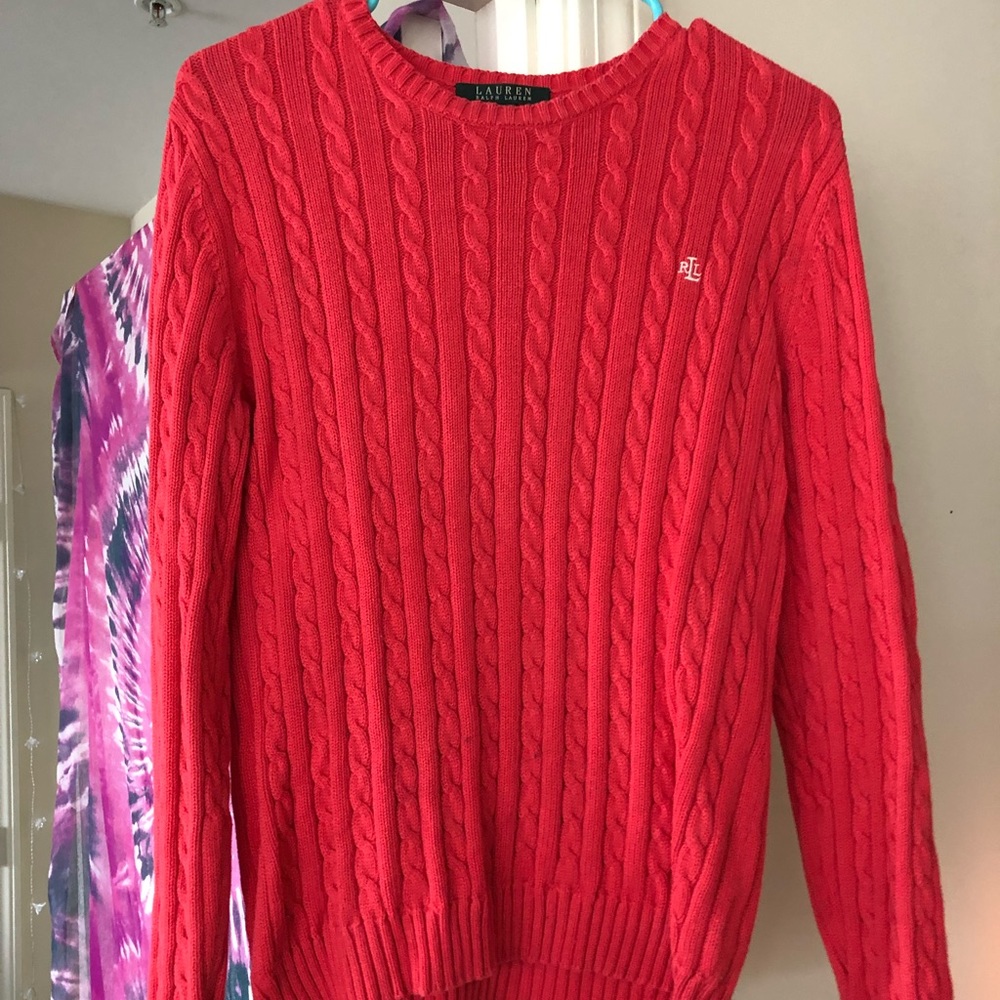 EUC Ralph Lauren sweater orange color